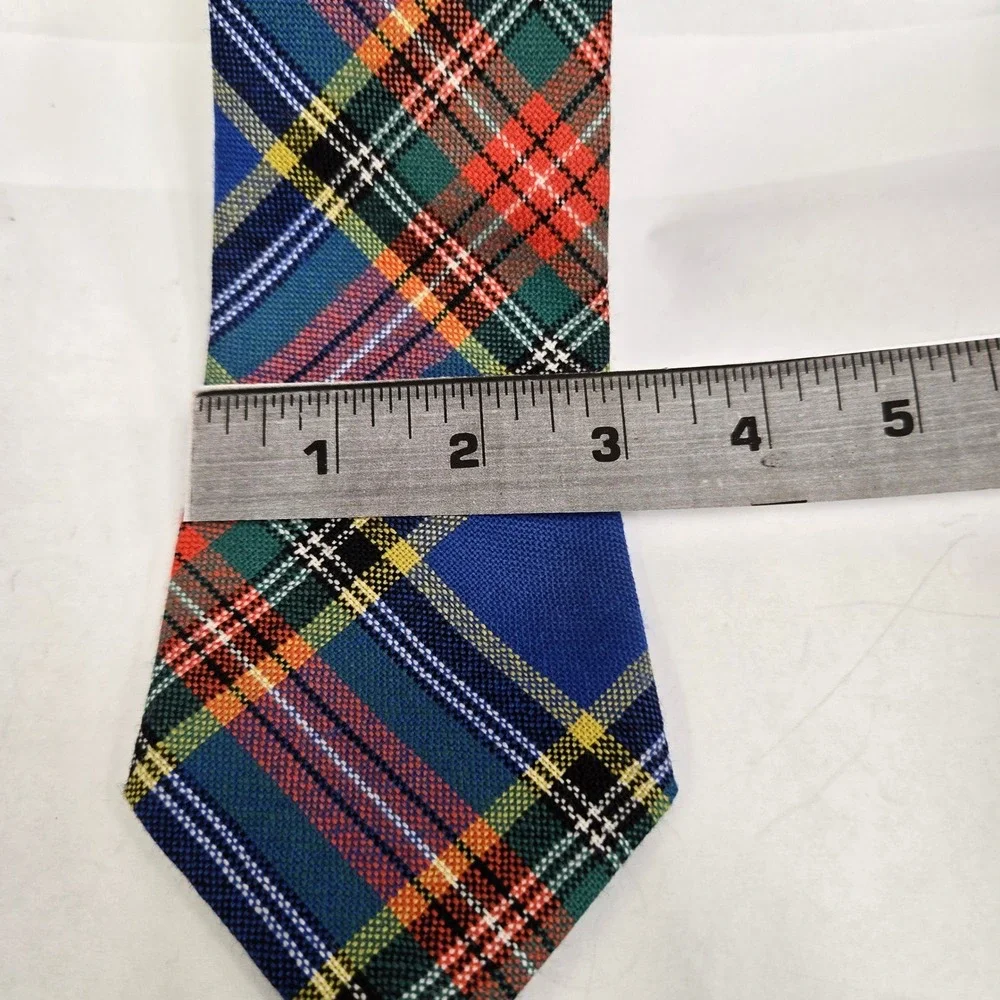Ingles Buchan Scotland Wool Tartan Plaid Tie Blue Green Red Mens Necktie 56x3.5